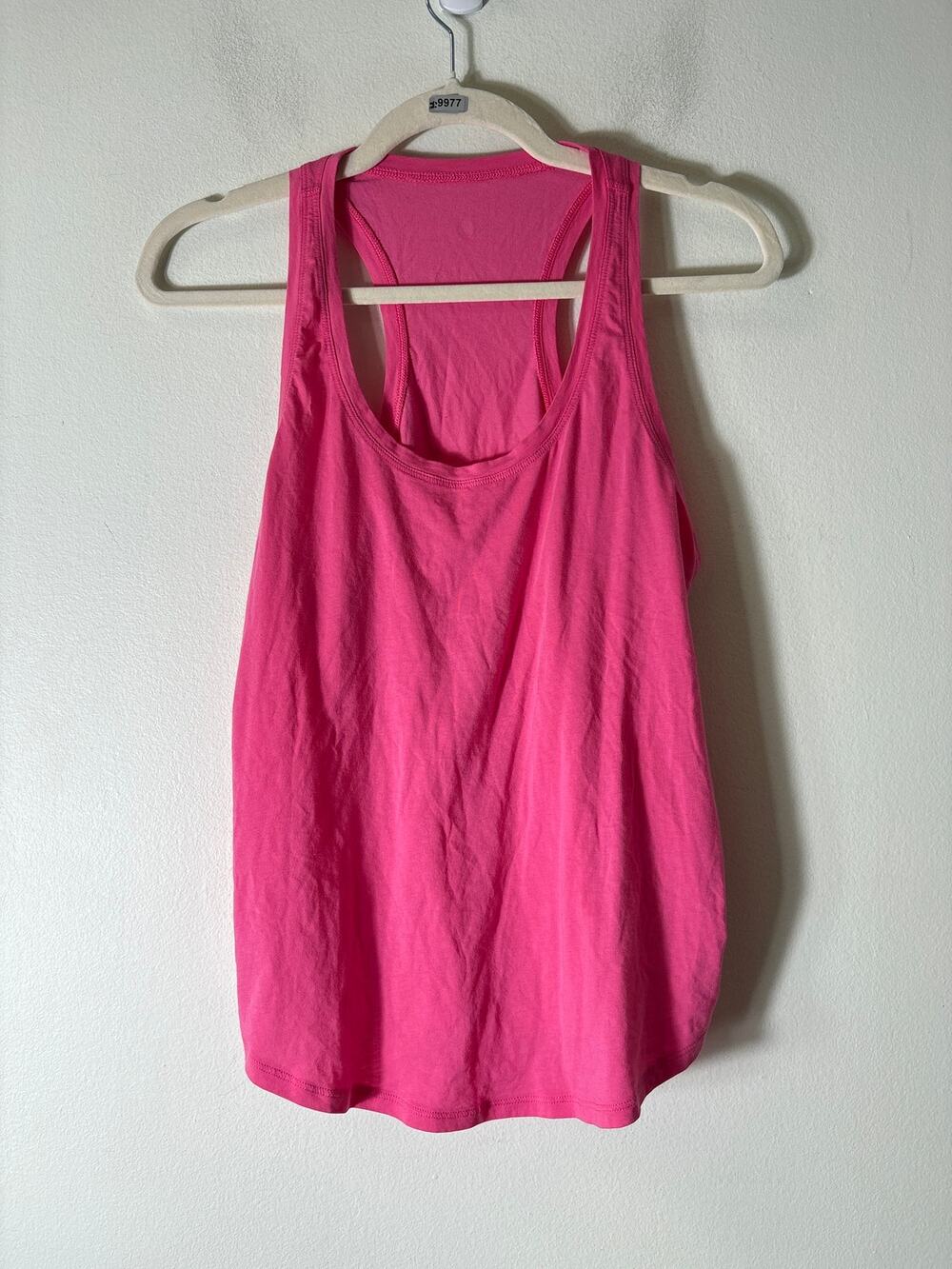 Crz Yoga Pink Cotton Razorback Tank Sz (fits like a ) M